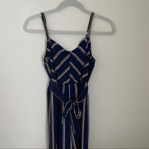 Almost Famous Dresses & Skirts - Macy’s Striped Jumpsuit